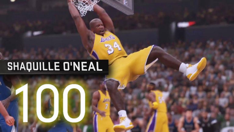 Shaquille O’Neal tiene el “overall rating” más alto en la historia de la franquicia de juegos NBA 2K